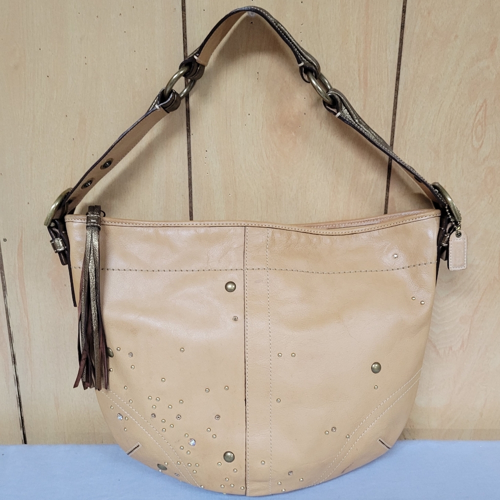 Coach Crystal and Studded Hobo